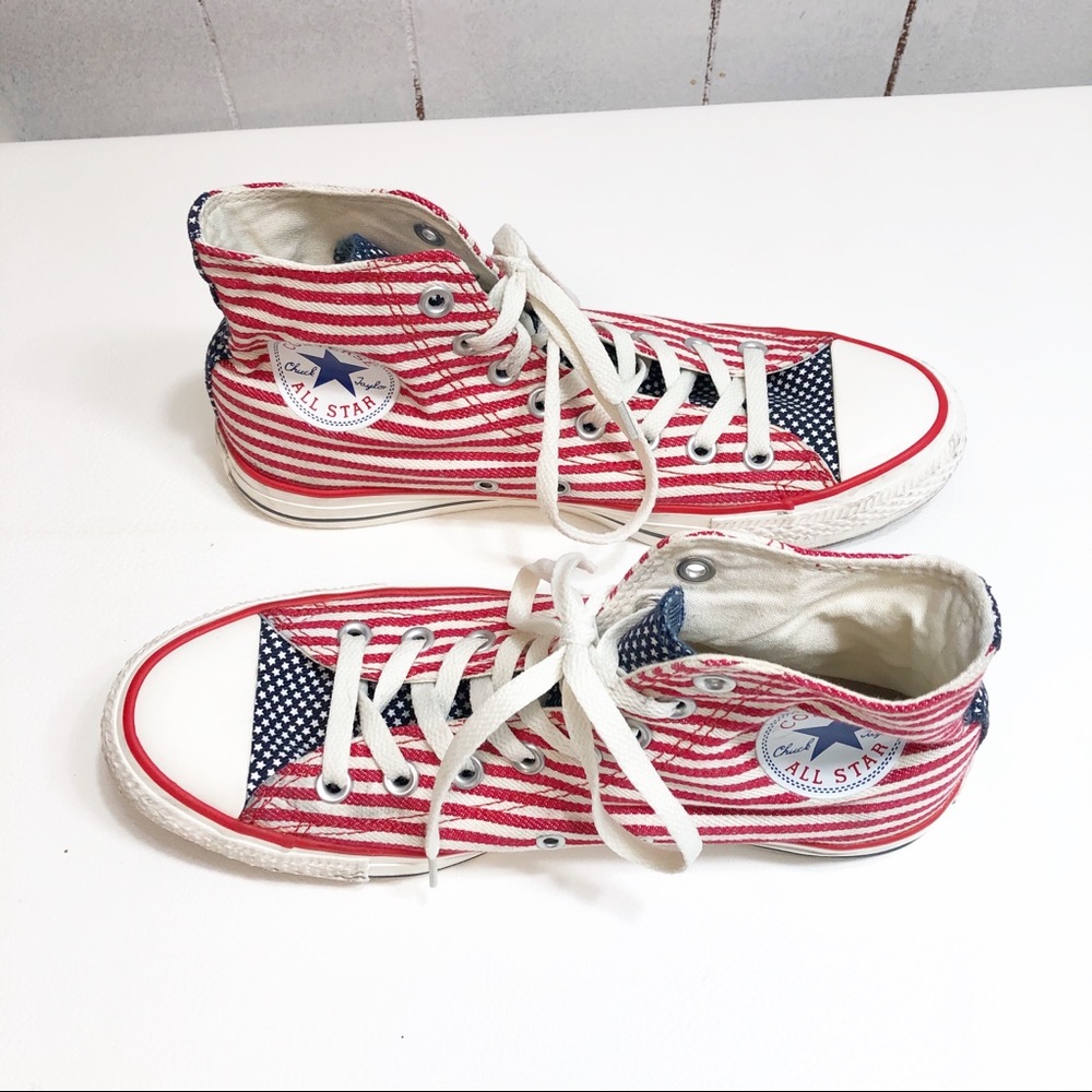 Converse Chuck Taylor All Star High Top Sneakers - Red/White/Blue